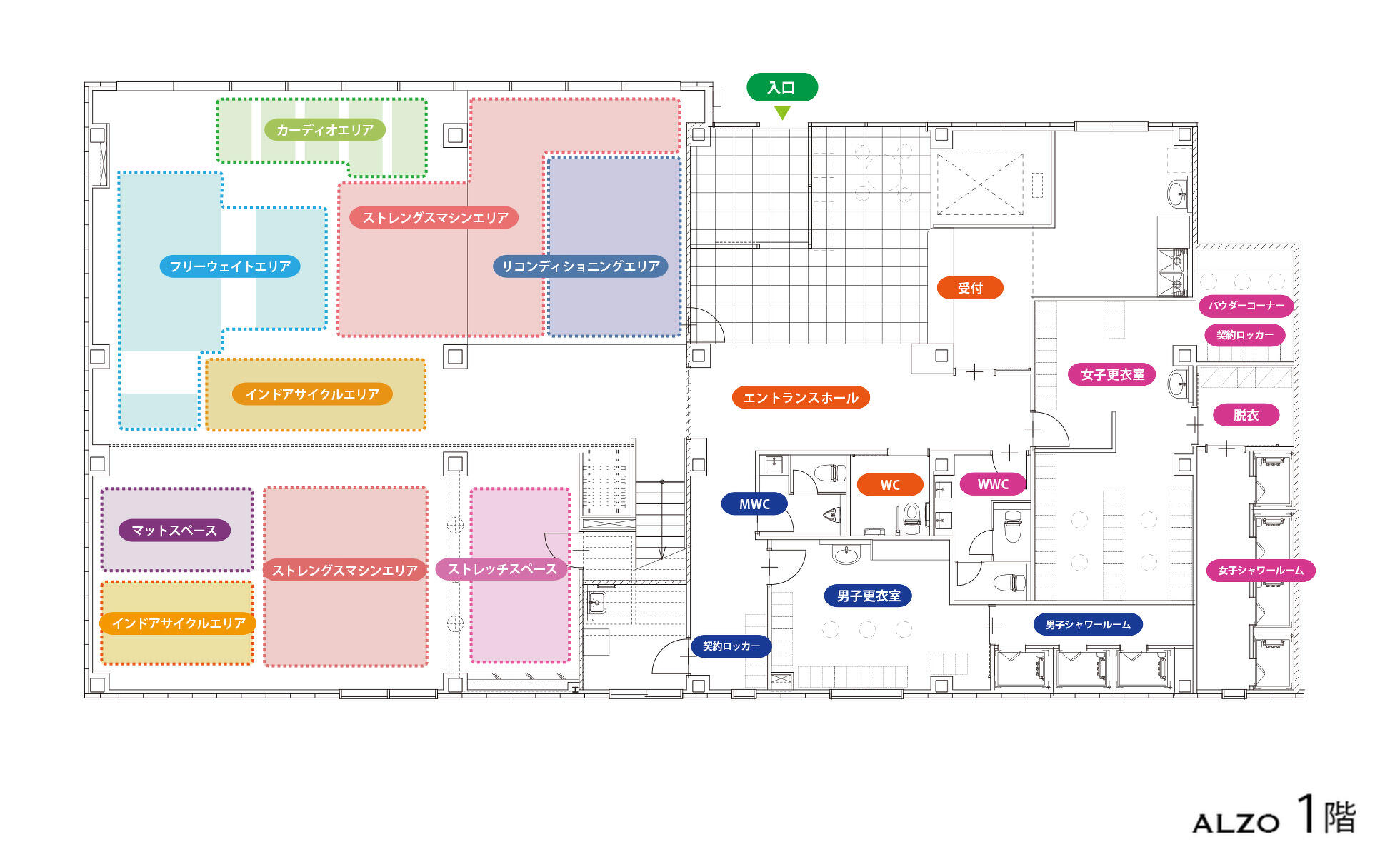 １階ジムエリア